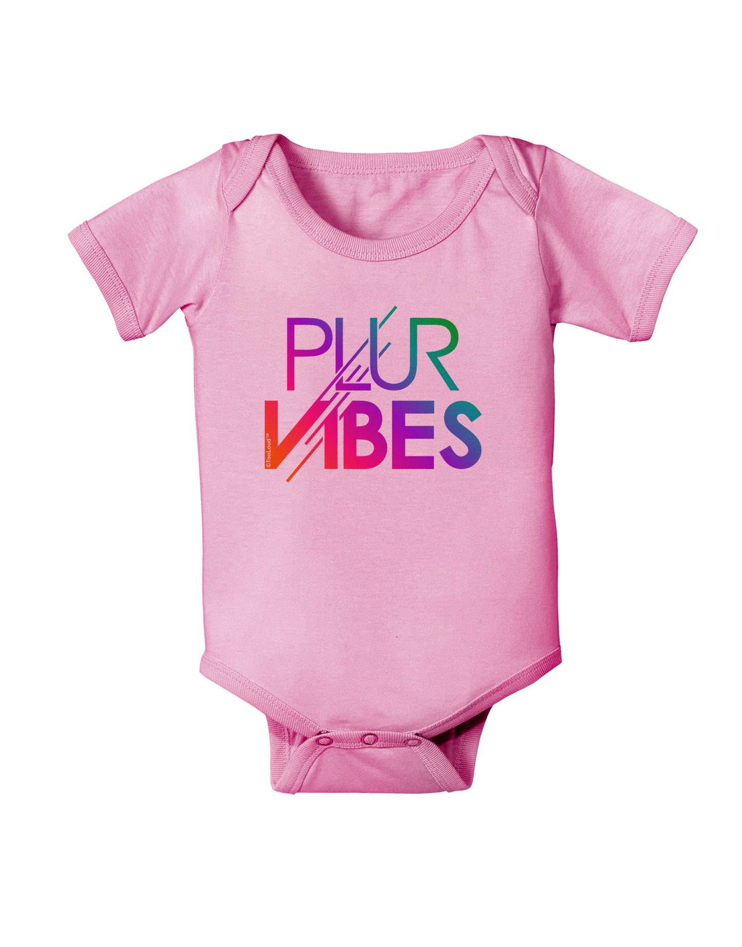 PLUR Vibes Baby Romper Bodysuit-Baby Romper-TooLoud-Pink-06-Months-Davson Sales