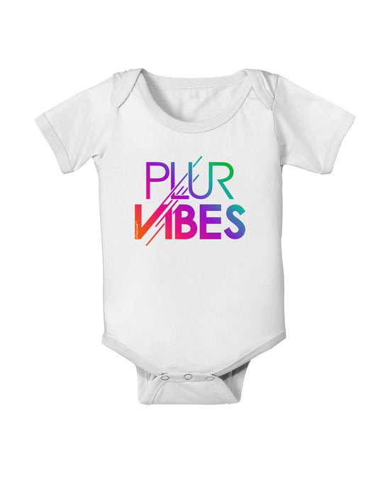 PLUR Vibes Baby Romper Bodysuit-Baby Romper-TooLoud-White-06-Months-Davson Sales
