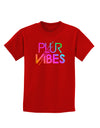 PLUR Vibes Childrens Dark T-Shirt-Childrens T-Shirt-TooLoud-Red-X-Small-Davson Sales