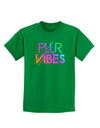 PLUR Vibes Childrens Dark T-Shirt-Childrens T-Shirt-TooLoud-Kelly-Green-X-Small-Davson Sales