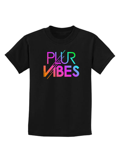 PLUR Vibes Childrens Dark T-Shirt-Childrens T-Shirt-TooLoud-Black-X-Small-Davson Sales