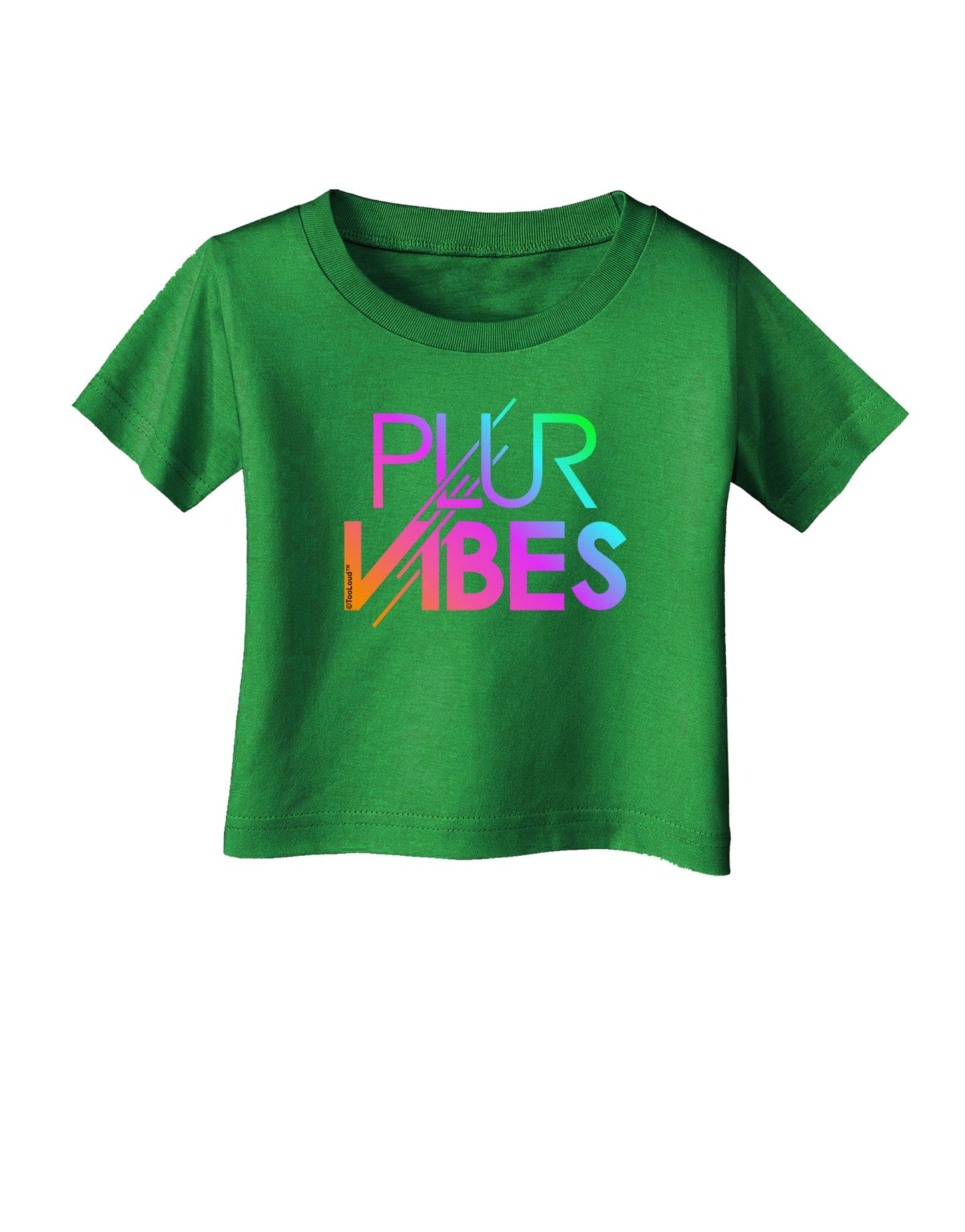 PLUR Vibes Infant T-Shirt Dark-Infant T-Shirt-TooLoud-Clover-Green-06-Months-Davson Sales