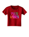 PLUR Vibes Toddler T-Shirt Dark-Toddler T-Shirt-TooLoud-Red-2T-Davson Sales