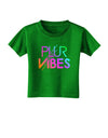 PLUR Vibes Toddler T-Shirt Dark-Toddler T-Shirt-TooLoud-Clover-Green-2T-Davson Sales