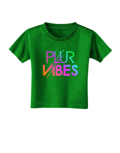 PLUR Vibes Toddler T-Shirt Dark-Toddler T-Shirt-TooLoud-Clover-Green-2T-Davson Sales