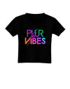 PLUR Vibes Toddler T-Shirt Dark-Toddler T-Shirt-TooLoud-Black-2T-Davson Sales