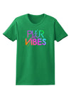 PLUR Vibes Womens Dark T-Shirt-TooLoud-Kelly-Green-X-Small-Davson Sales