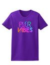 PLUR Vibes Womens Dark T-Shirt-TooLoud-Purple-X-Small-Davson Sales