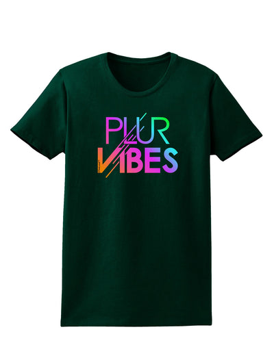 PLUR Vibes Womens Dark T-Shirt-TooLoud-Forest-Green-Small-Davson Sales