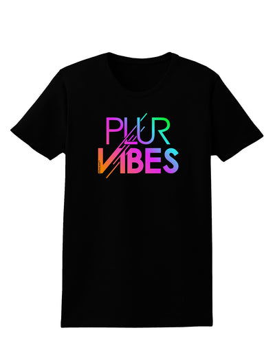 PLUR Vibes Womens Dark T-Shirt-TooLoud-Black-X-Small-Davson Sales