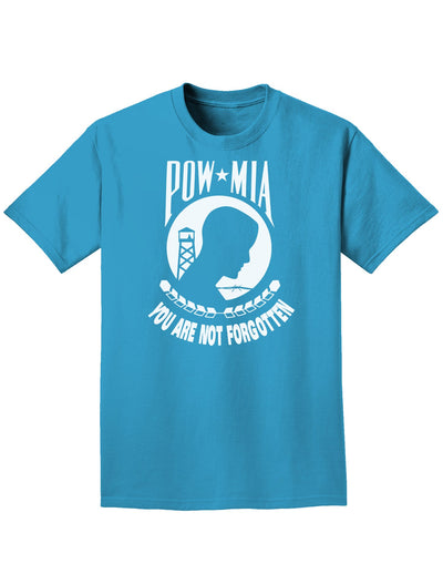 POW MIA Not Forgotten Adult Dark T-Shirt-Mens T-Shirt-TooLoud-Turquoise-Small-Davson Sales