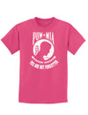 POW MIA Not Forgotten Childrens Dark T-Shirt-Childrens T-Shirt-TooLoud-Sangria-X-Small-Davson Sales