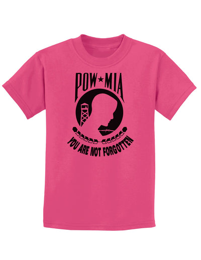 POW MIA Not Forgotten Childrens T-Shirt-Childrens T-Shirt-TooLoud-Sangria-X-Small-Davson Sales