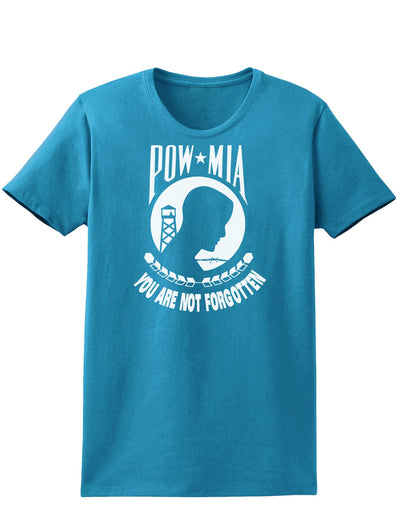 POW MIA Not Forgotten Womens Dark T-Shirt-TooLoud-Turquoise-X-Small-Davson Sales