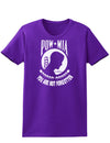 POW MIA Not Forgotten Womens Dark T-Shirt-TooLoud-Purple-X-Small-Davson Sales