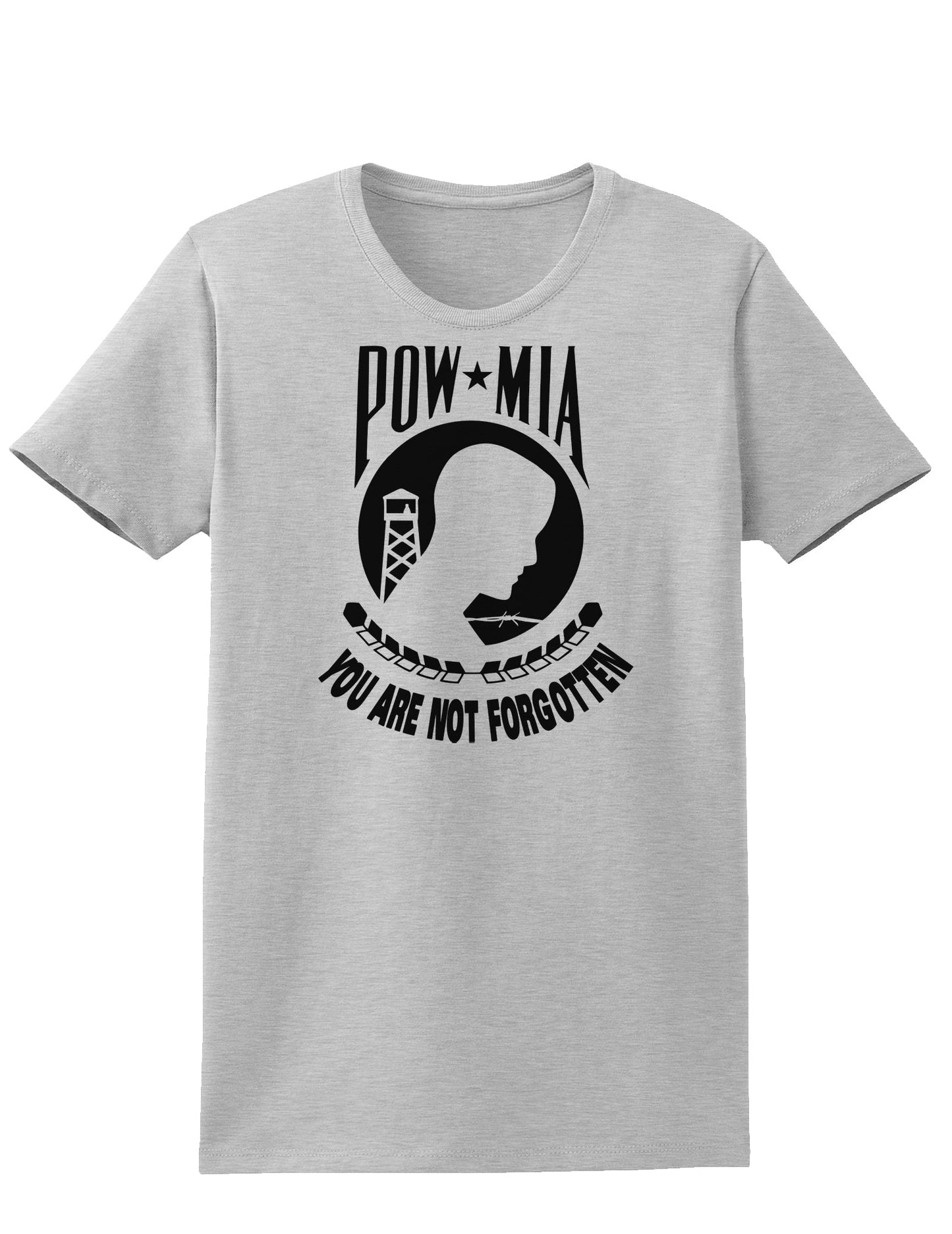 POW MIA Not Forgotten Womens T-Shirt-Womens T-Shirt-TooLoud-AshGray-X-Small-Davson Sales