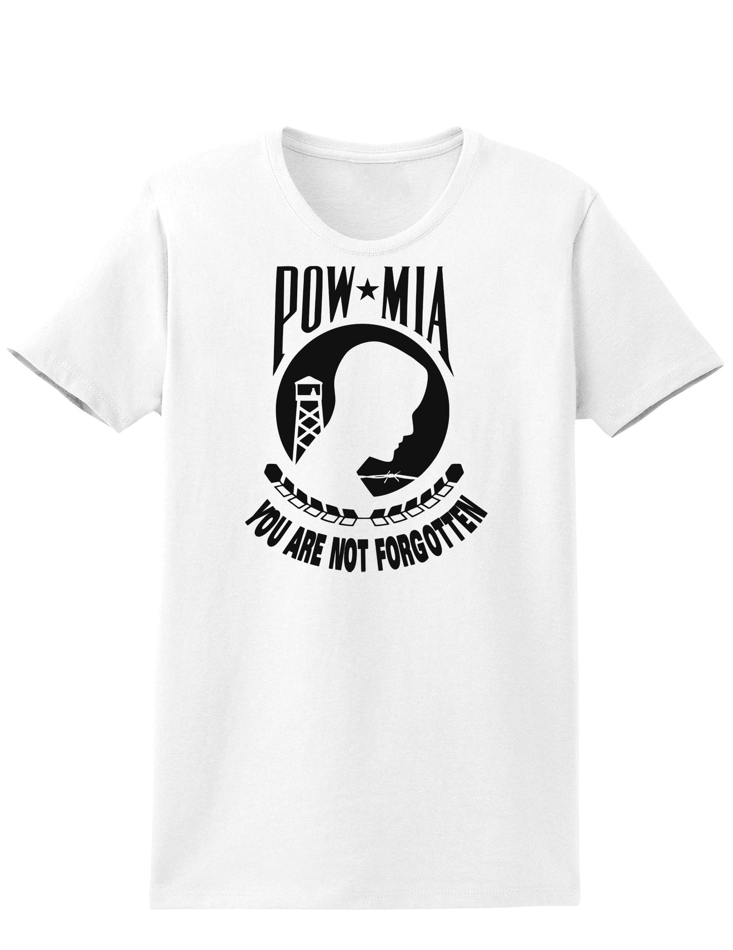 POW MIA Not Forgotten Womens T-Shirt-Womens T-Shirt-TooLoud-White-X-Small-Davson Sales