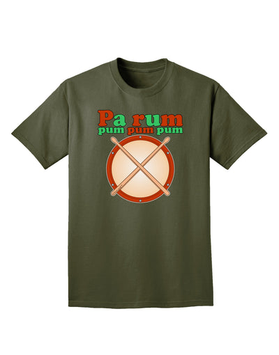 Pa Rum Pum Pum Pum Adult Dark T-Shirt-Mens T-Shirt-TooLoud-Military-Green-Small-Davson Sales