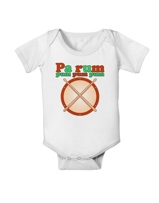 Pa Rum Pum Pum Pum Baby Romper Bodysuit-Baby Romper-TooLoud-White-06-Months-Davson Sales