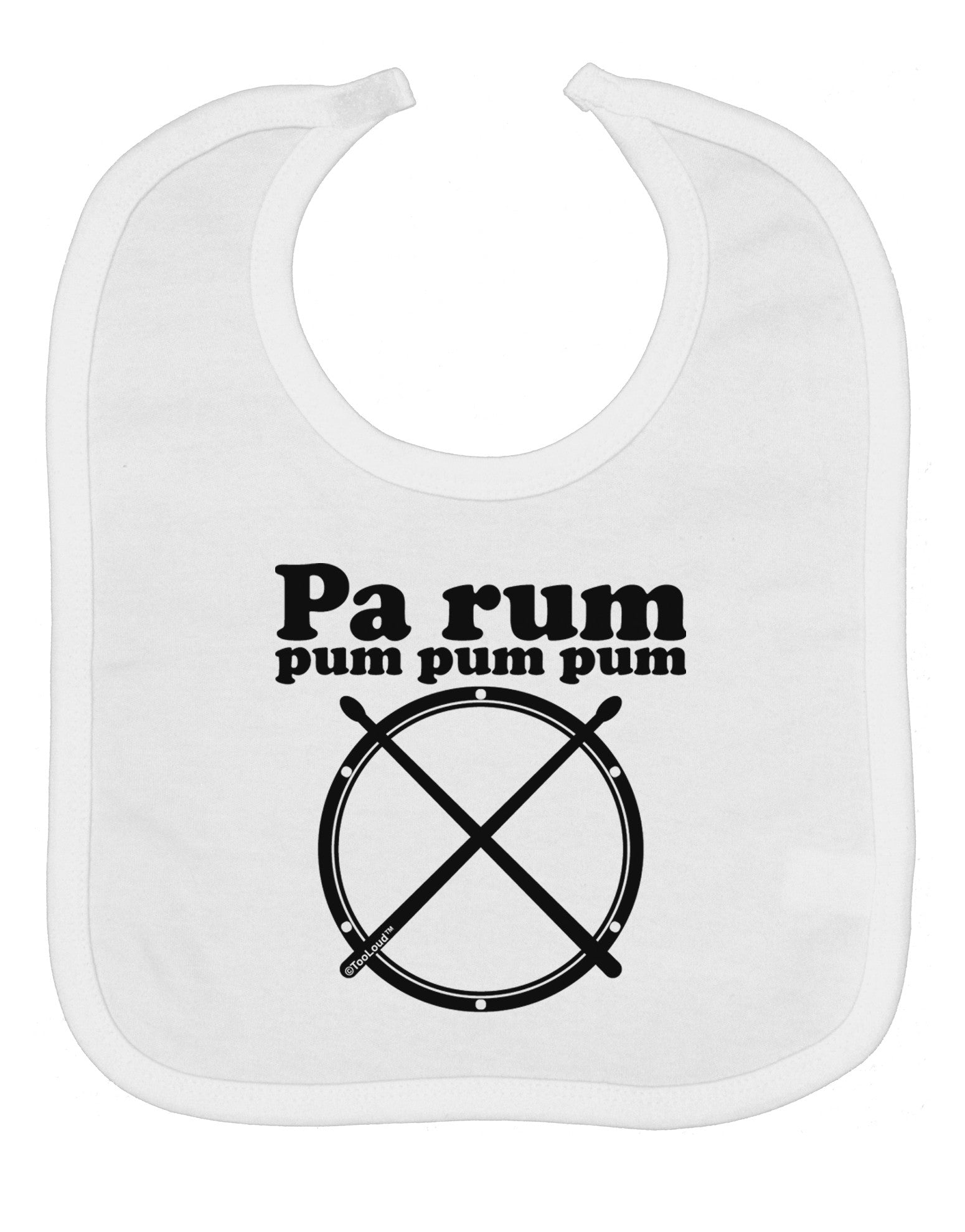 Pa Rum Pum Pum Pum BnW Baby Bib