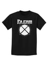 Pa Rum Pum Pum Pum BnW Childrens Dark T-Shirt-Childrens T-Shirt-TooLoud-Black-X-Small-Davson Sales