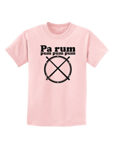 Pa Rum Pum Pum Pum BnW Childrens T-Shirt-Childrens T-Shirt-TooLoud-PalePink-X-Small-Davson Sales