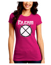 Pa Rum Pum Pum Pum BnW Juniors Crew Dark T-Shirt-T-Shirts Juniors Tops-TooLoud-Hot-Pink-Juniors Fitted Small-Davson Sales