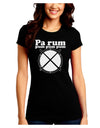 Pa Rum Pum Pum Pum BnW Juniors Crew Dark T-Shirt-T-Shirts Juniors Tops-TooLoud-Black-Juniors Fitted Small-Davson Sales