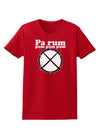 Pa Rum Pum Pum Pum BnW Womens Dark T-Shirt-TooLoud-Red-X-Small-Davson Sales