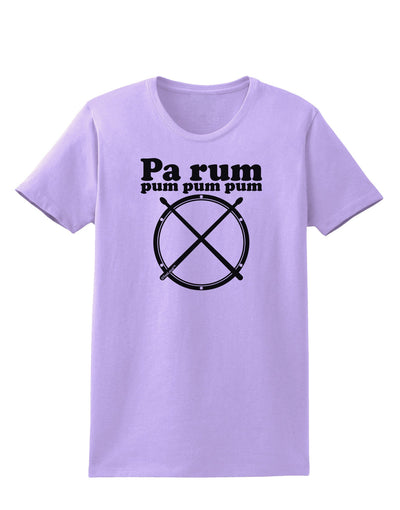 Pa Rum Pum Pum Pum BnW Womens T-Shirt-Womens T-Shirt-TooLoud-Lavender-X-Small-Davson Sales