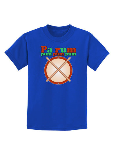 Pa Rum Pum Pum Pum Childrens Dark T-Shirt-Childrens T-Shirt-TooLoud-Royal-Blue-X-Small-Davson Sales