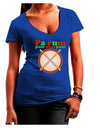 Pa Rum Pum Pum Pum Juniors V-Neck Dark T-Shirt-Womens V-Neck T-Shirts-TooLoud-Royal-Blue-Juniors Fitted Small-Davson Sales