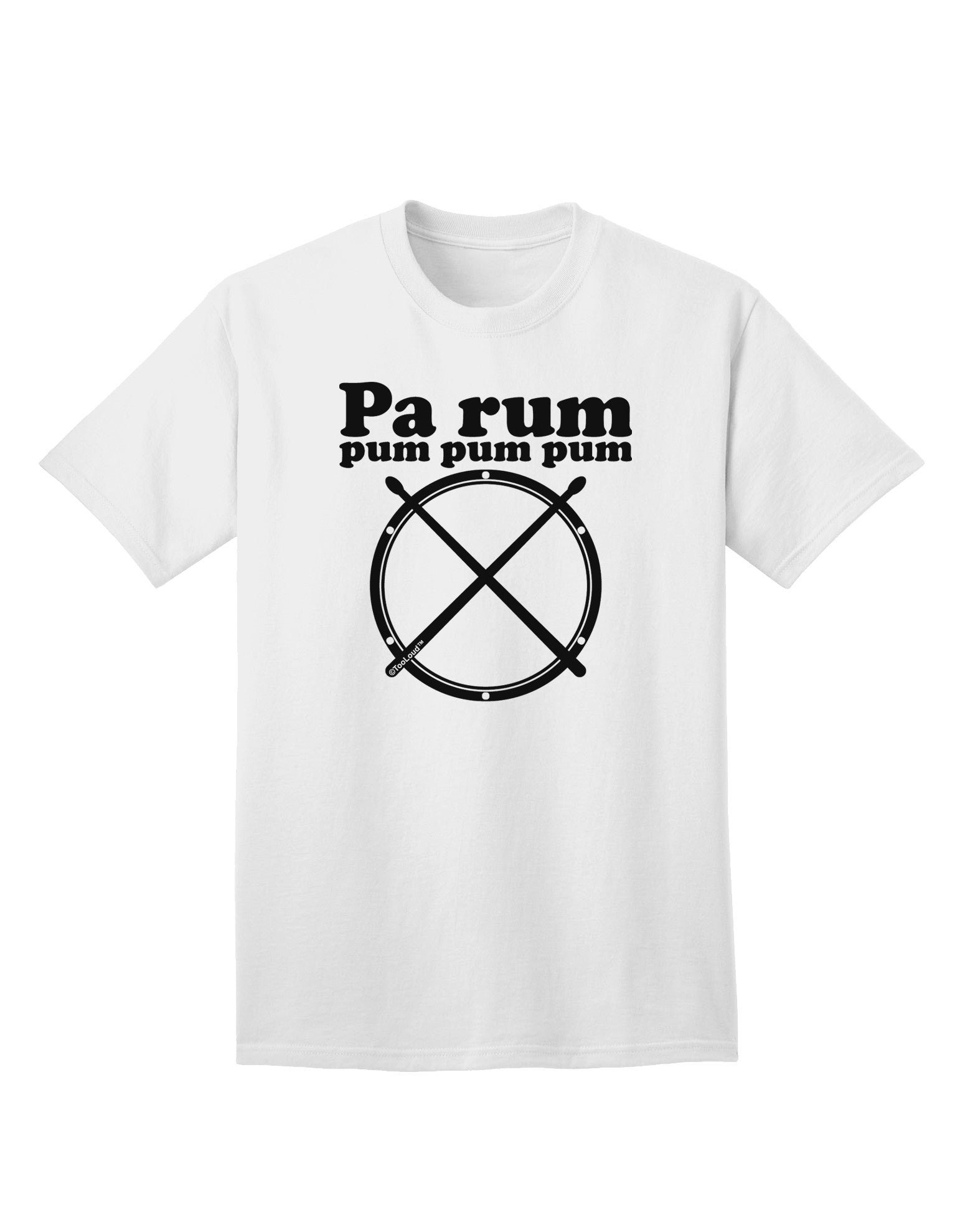 Pa Rum Pum Pum Pum - Premium BnW Adult T-Shirt Collection-Mens T-shirts-TooLoud-White-Small-Davson Sales