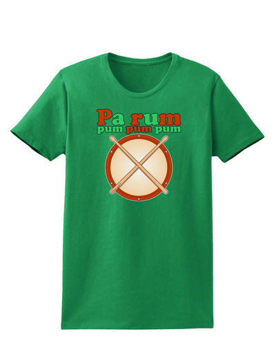 Pa Rum Pum Pum Pum Womens Dark T-Shirt-TooLoud-Kelly-Green-X-Small-Davson Sales