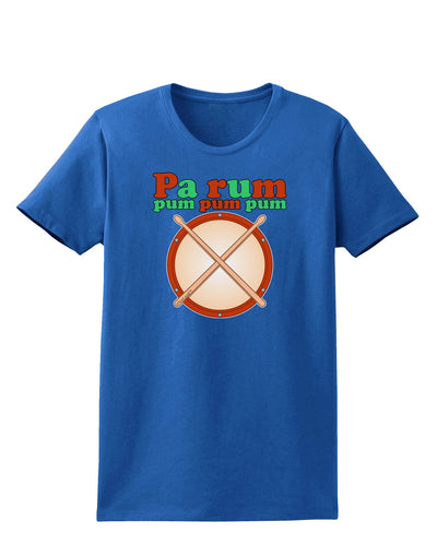 Pa Rum Pum Pum Pum Womens Dark T-Shirt-TooLoud-Royal-Blue-X-Small-Davson Sales