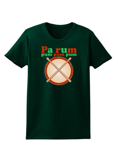 Pa Rum Pum Pum Pum Womens Dark T-Shirt-TooLoud-Forest-Green-Small-Davson Sales