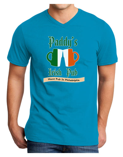 Paddy's Irish Pub Adult Dark V-Neck T-Shirt by TooLoud-Mens T-Shirt-TooLoud-Turquoise-Small-Davson Sales