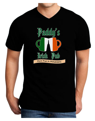 Paddy's Irish Pub Adult Dark V-Neck T-Shirt by TooLoud-Mens T-Shirt-TooLoud-Black-Small-Davson Sales