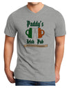 Paddy's Irish Pub Adult V-Neck T-shirt by TooLoud-Mens V-Neck T-Shirt-TooLoud-HeatherGray-Small-Davson Sales