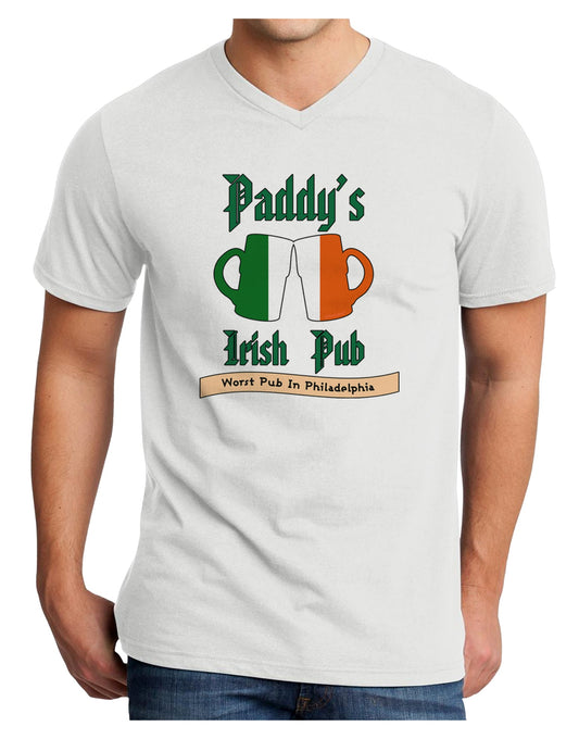 Paddy's Irish Pub Adult V-Neck T-shirt by TooLoud-Mens V-Neck T-Shirt-TooLoud-White-Small-Davson Sales