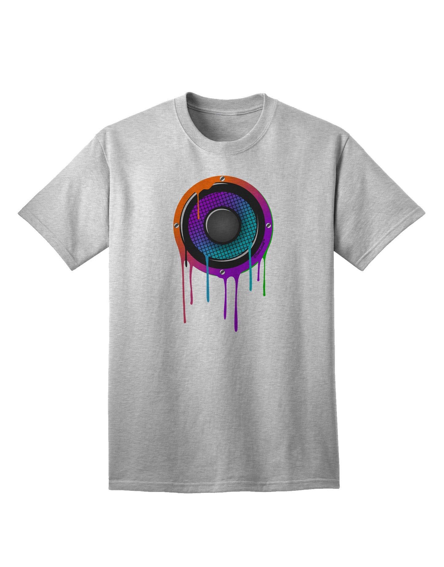 Paint Drips Speaker Adult T-Shirt-Mens T-Shirt-TooLoud-AshGray-Small-Davson Sales