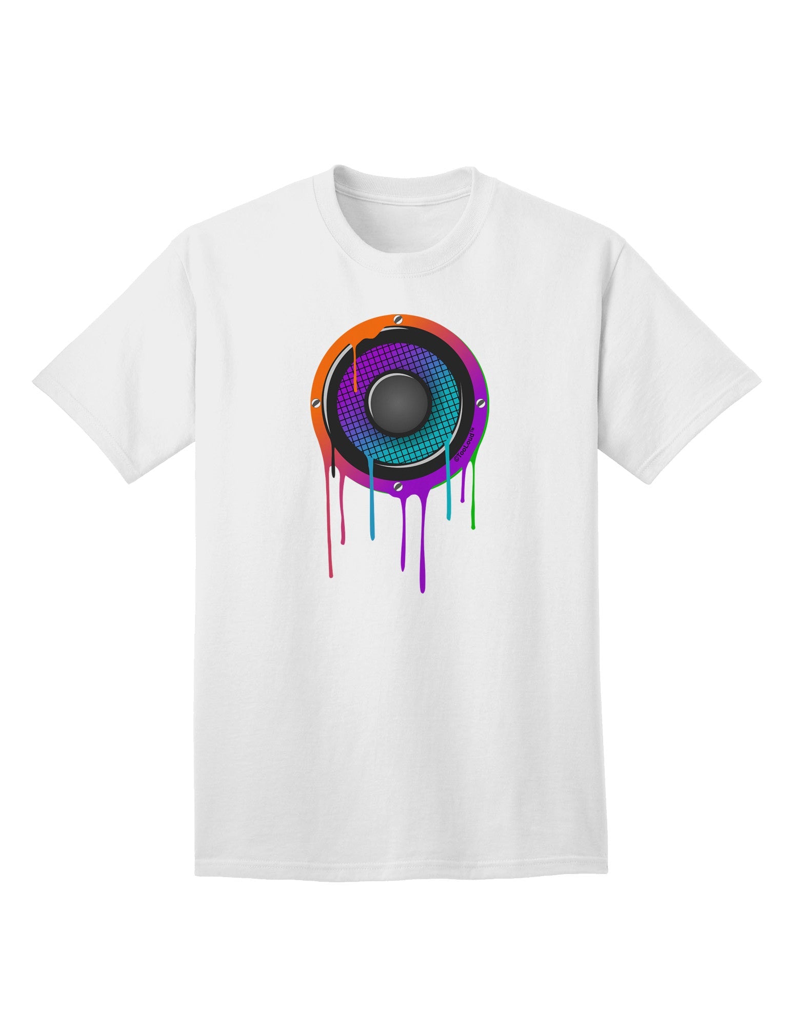 Paint Drips Speaker Adult T-Shirt-Mens T-Shirt-TooLoud-White-Small-Davson Sales