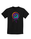 Paint Drips Speaker Childrens Dark T-Shirt-Childrens T-Shirt-TooLoud-Black-X-Small-Davson Sales