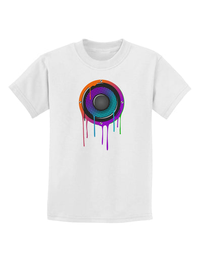 Paint Drips Speaker Childrens T-Shirt-Childrens T-Shirt-TooLoud-White-X-Small-Davson Sales