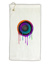 Paint Drips Speaker Micro Terry Gromet Golf Towel 16 x 25 inch-Golf Towel-TooLoud-White-Davson Sales