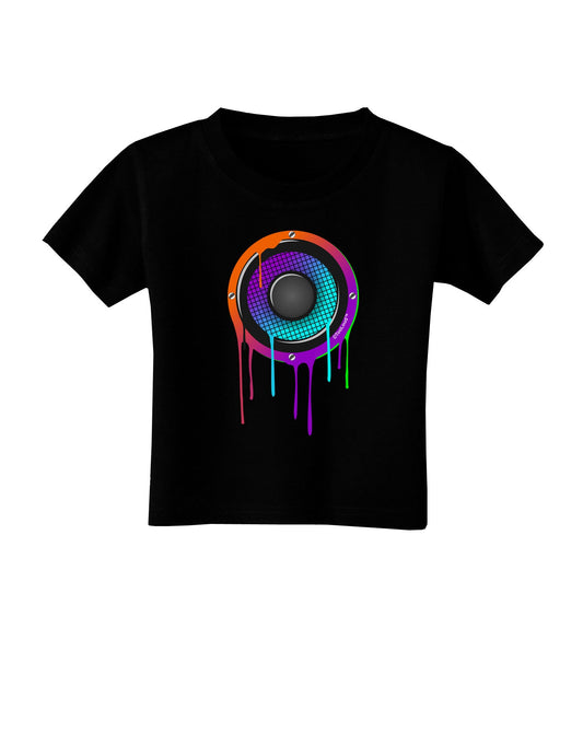 Paint Drips Speaker Toddler T-Shirt Dark-Toddler T-Shirt-TooLoud-Black-2T-Davson Sales
