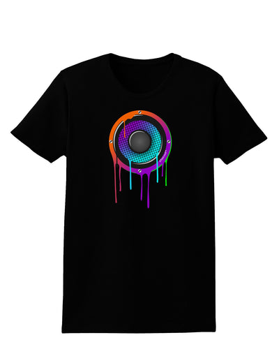 Paint Drips Speaker Womens Dark T-Shirt-Womens T-Shirt-TooLoud-Black-X-Small-Davson Sales