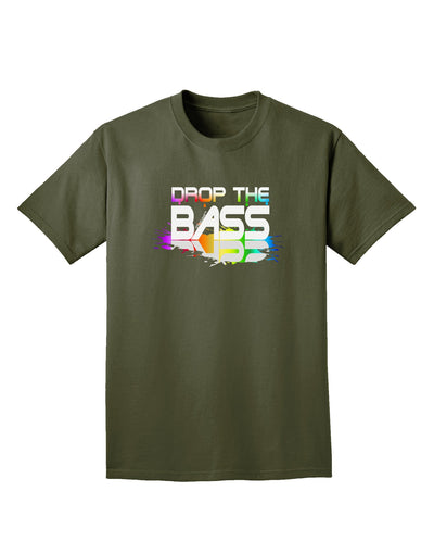 Paint Drop The Bass Adult Dark T-Shirt-Mens T-Shirt-TooLoud-Military-Green-Small-Davson Sales