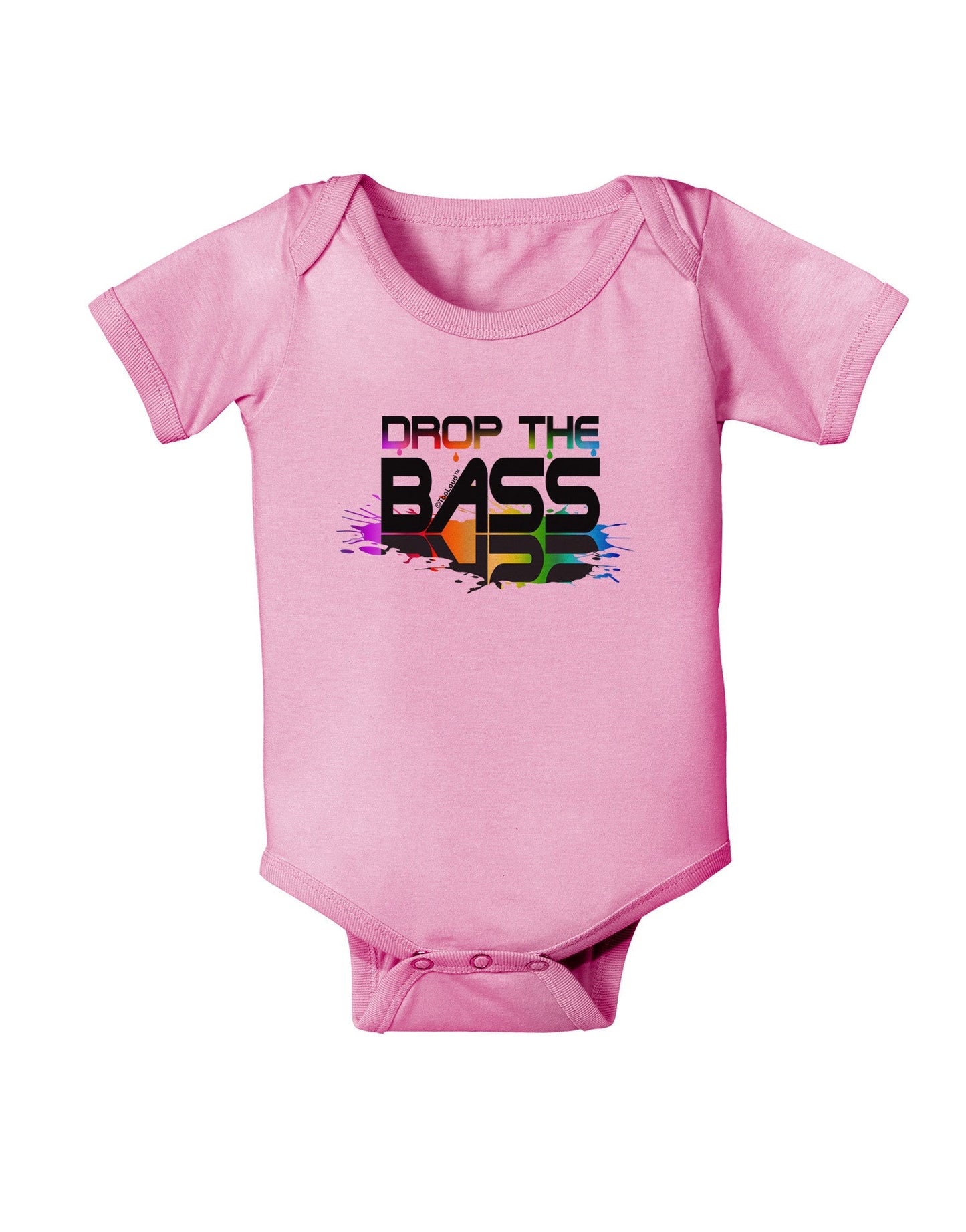 Paint Drop The Bass Baby Romper Bodysuit-Baby Romper-TooLoud-Pink-06-Months-Davson Sales