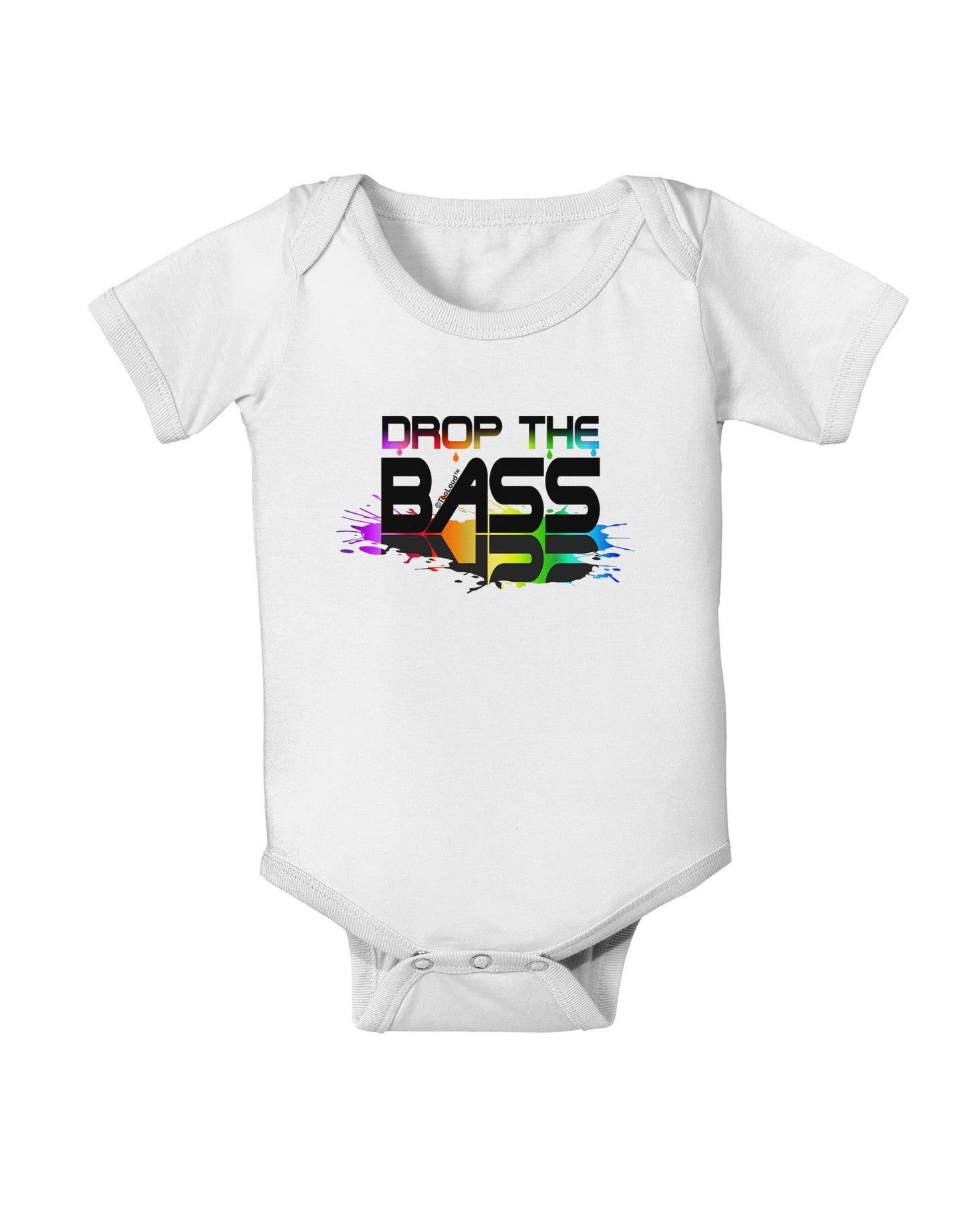 Paint Drop The Bass Baby Romper Bodysuit-Baby Romper-TooLoud-White-06-Months-Davson Sales